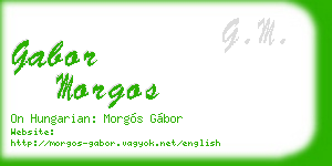 gabor morgos business card